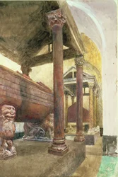 La tomba di Federico II, Cattedrale di Palermo, Sicilia, XIX secolo